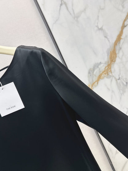 The Row/26FW New Acetate Dress with Flared Sleeves 🖤