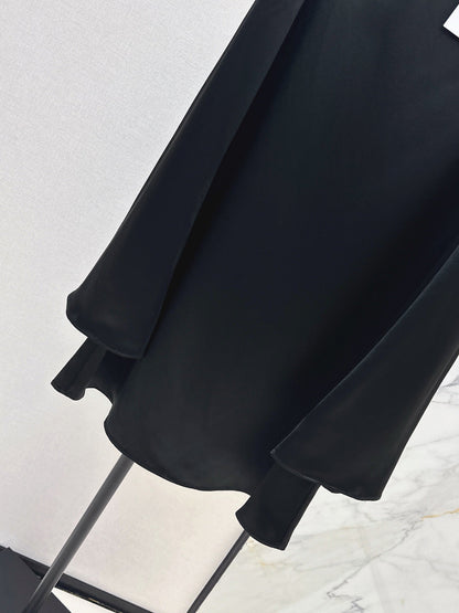 The Row/26FW New Acetate Dress with Flared Sleeves 🖤