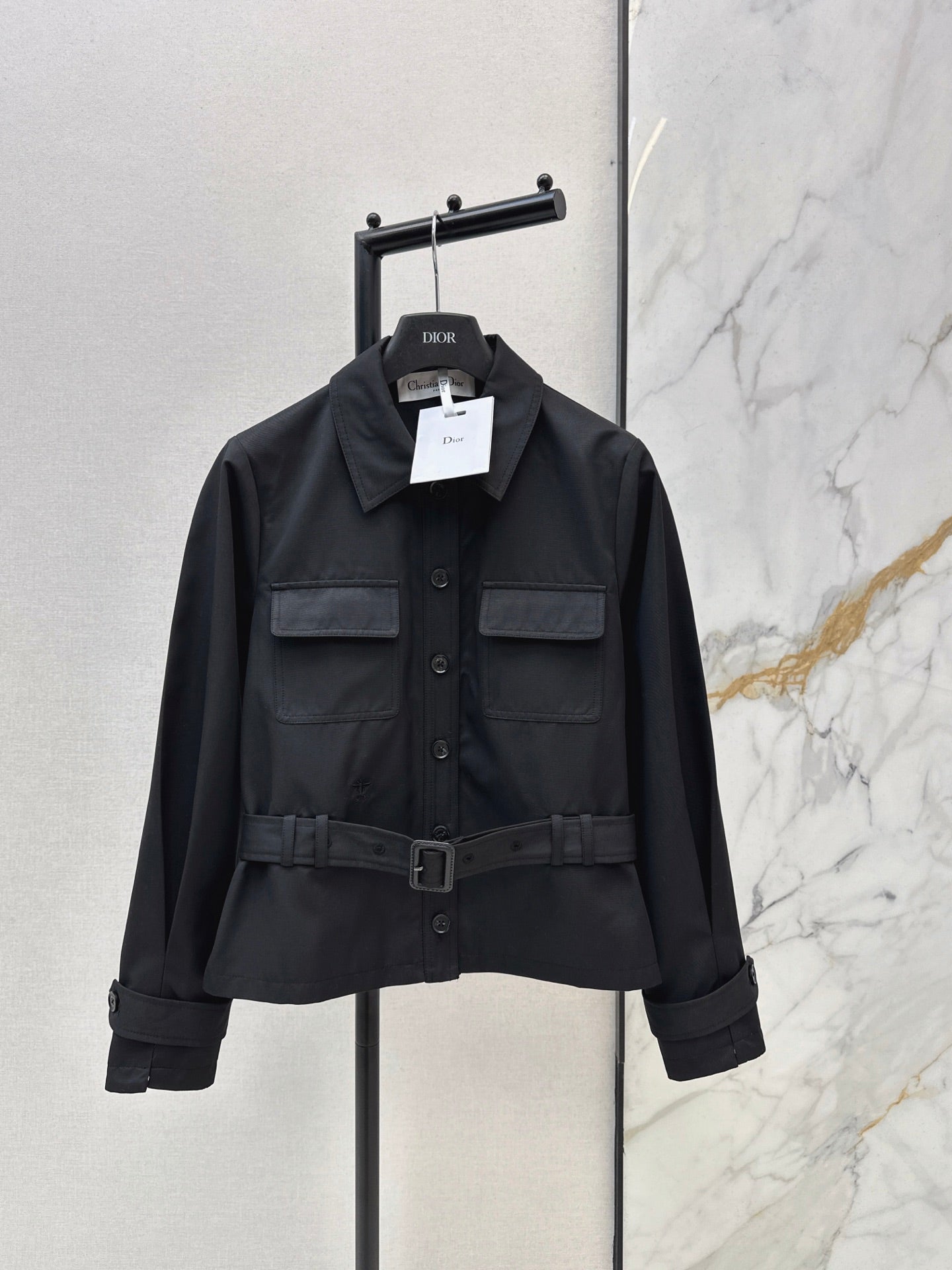 Dior/26FW New Cropped Trench Coat with Cinched-Waist Design 🖤