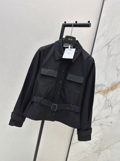 Dior/26FW New Cropped Trench Coat with Cinched-Waist Design 🖤