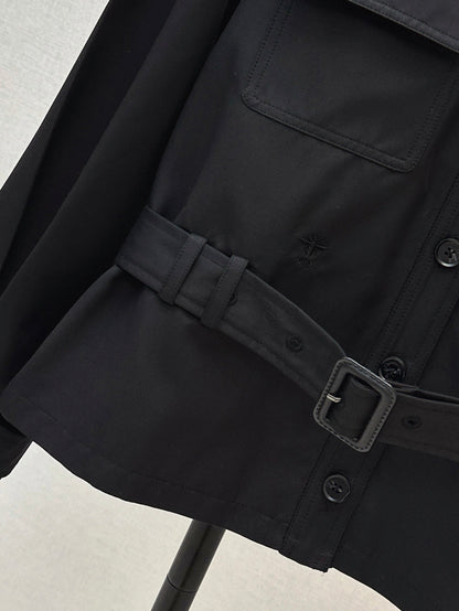 Dior/26FW New Cropped Trench Coat with Cinched-Waist Design 🖤
