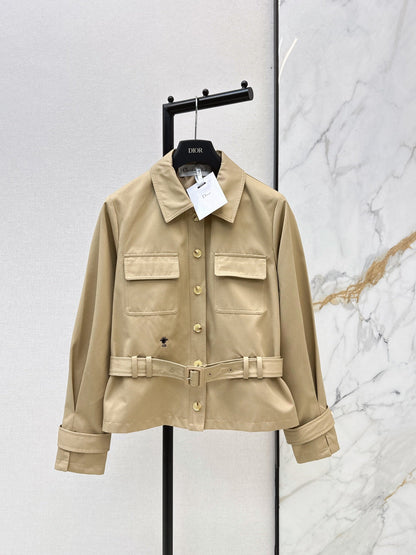 Dior/26FW New Cropped Trench Coat with Cinched-Waist Design 🖤