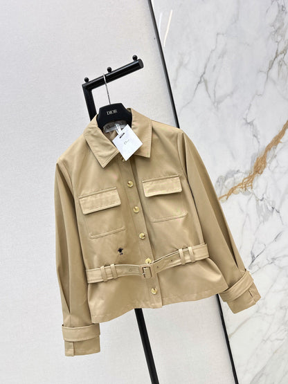 Dior/26FW New Cropped Trench Coat with Cinched-Waist Design 🖤