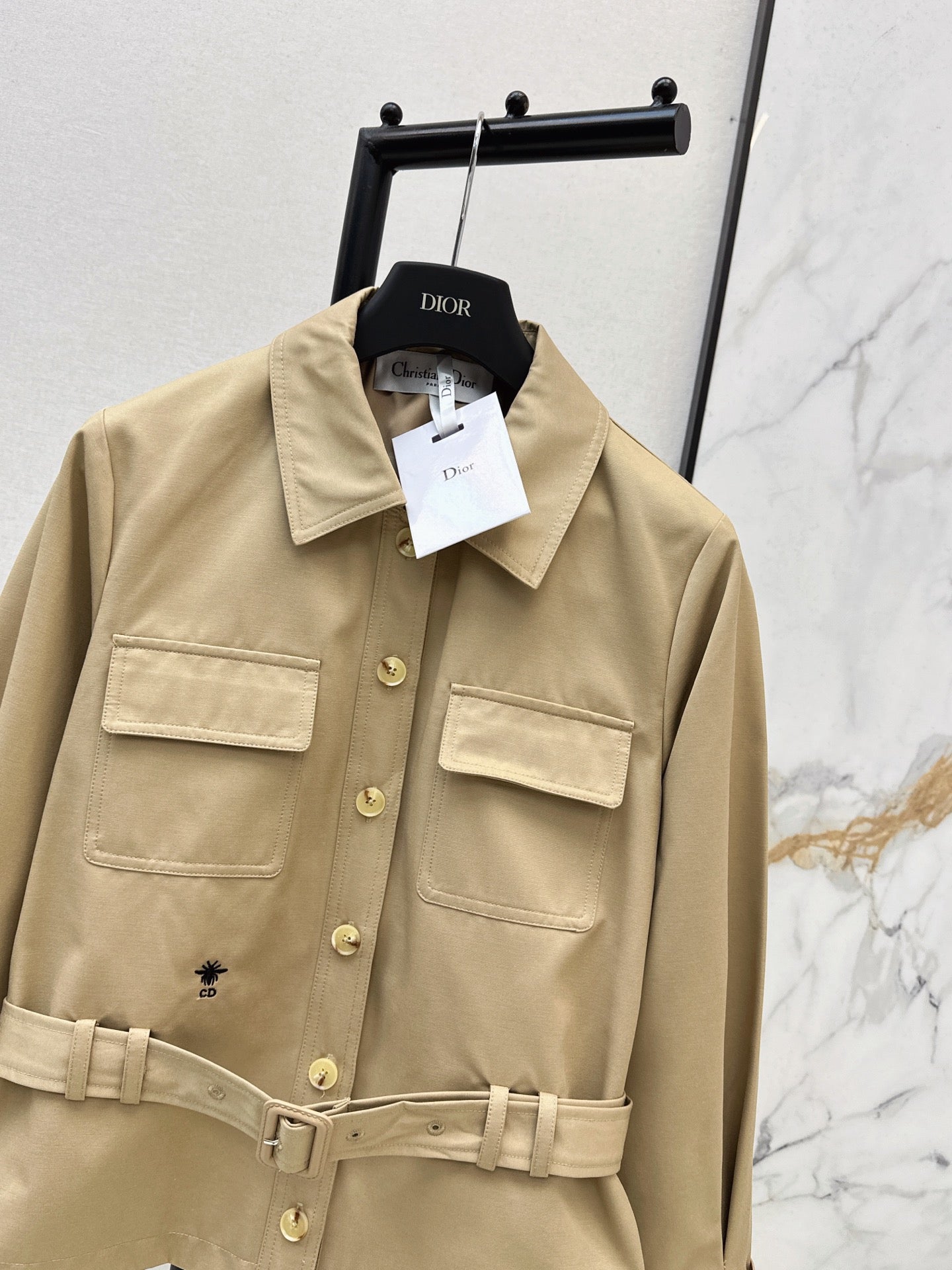 Dior/26FW New Cropped Trench Coat with Cinched-Waist Design 🖤