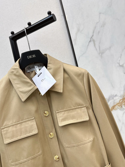 Dior/26FW New Cropped Trench Coat with Cinched-Waist Design 🖤