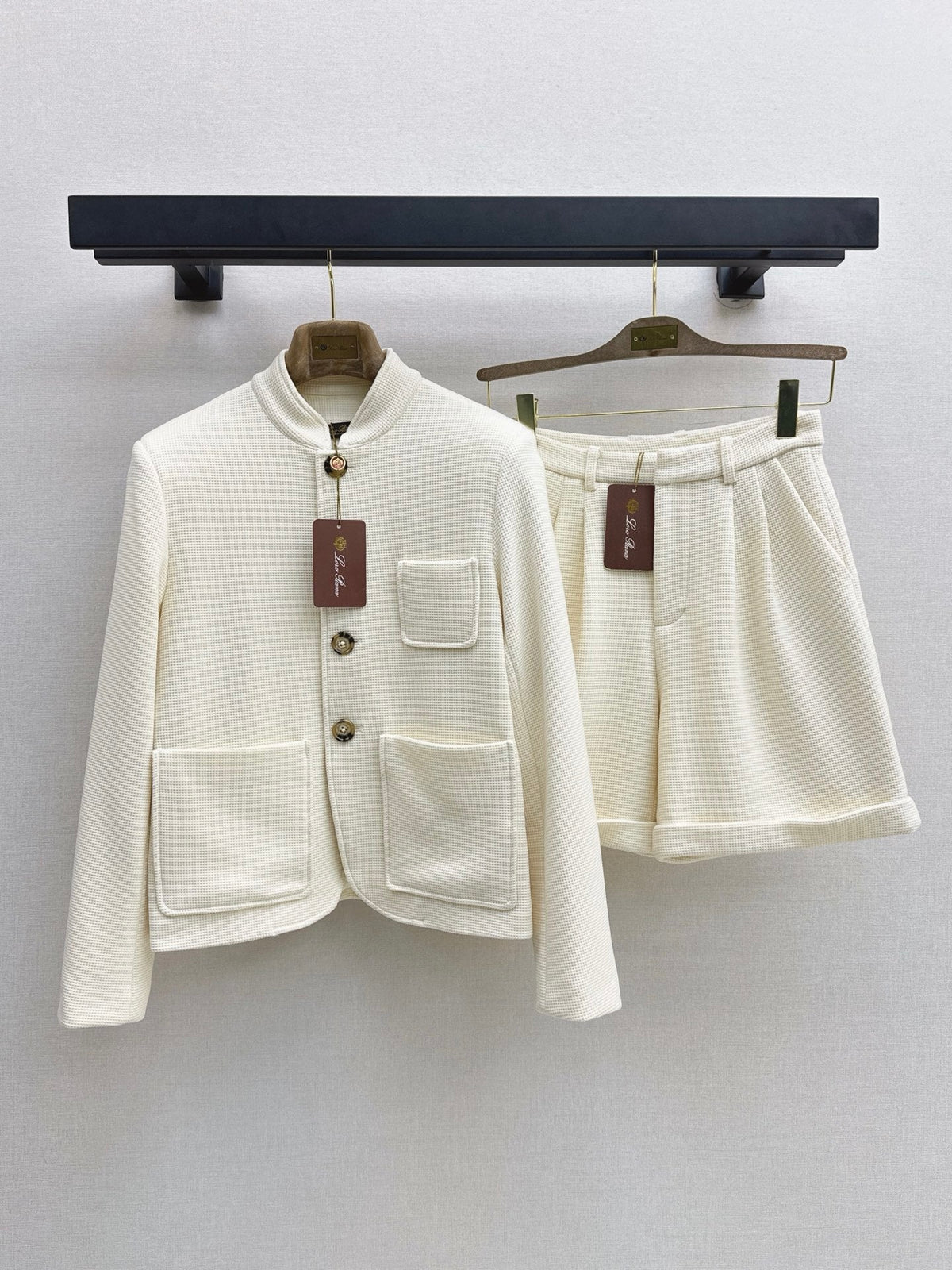 🔥Highest Quality🔥26FW New Cream Waffle-Knit Stand-Collar Jacket 🤍