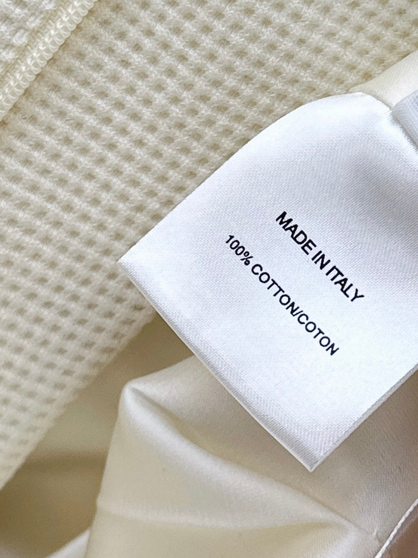 🔥Highest Quality🔥26FW New Cream Waffle-Knit Straight-Leg Shorts 🤍