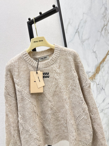 26FW New Logo Letter Embroidery Crewneck Sweater 🩶