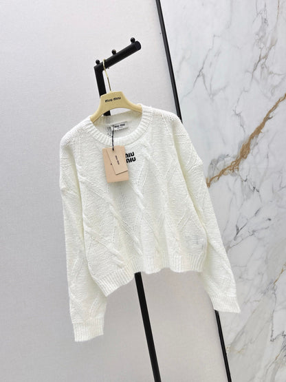 26FW New Logo Letter Embroidery Crewneck Sweater 🩶