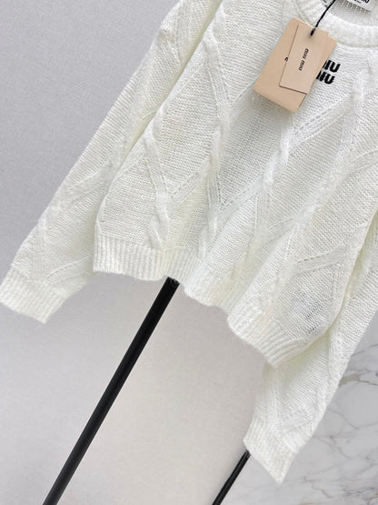 26FW New Logo Letter Embroidery Crewneck Sweater 🩶