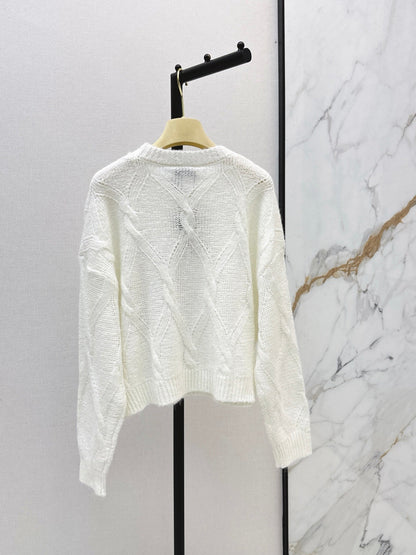 26FW New Logo Letter Embroidery Crewneck Sweater 🩶