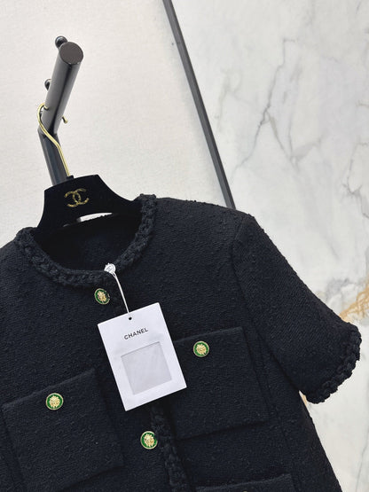 26FW New Knit Crew-Neck Short-Sleeve Jacket with Four Pockets 🖤