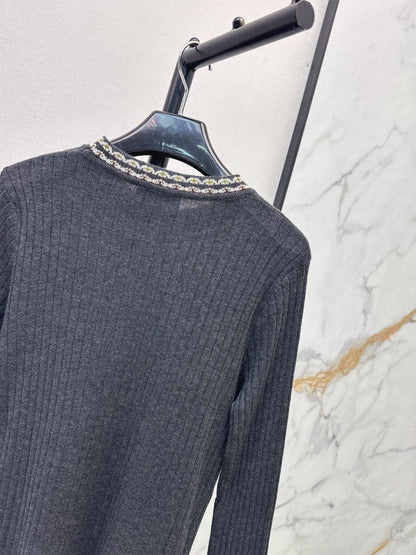 26FW New Slim-Fit Crew-Neck Knit Base Layer 🩶