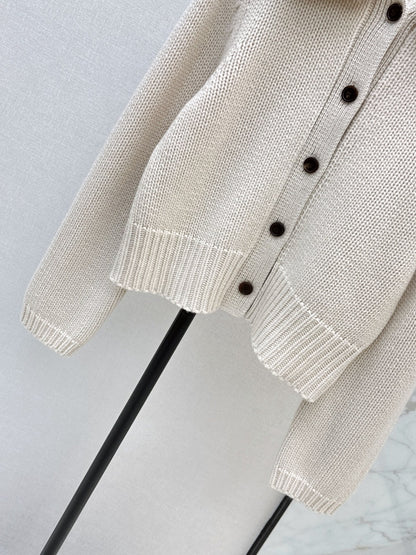 🔥Highest Quality🔥26FW New Cashmere Cardigan with Detachable Mink Collar 🖤